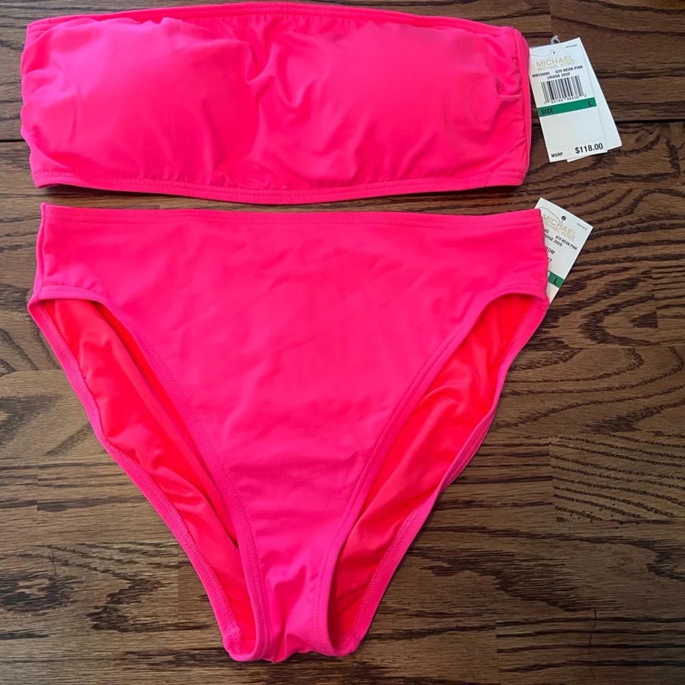 NWT Michael Kors Large two piece Bathing suit. - Picture 1 of 7